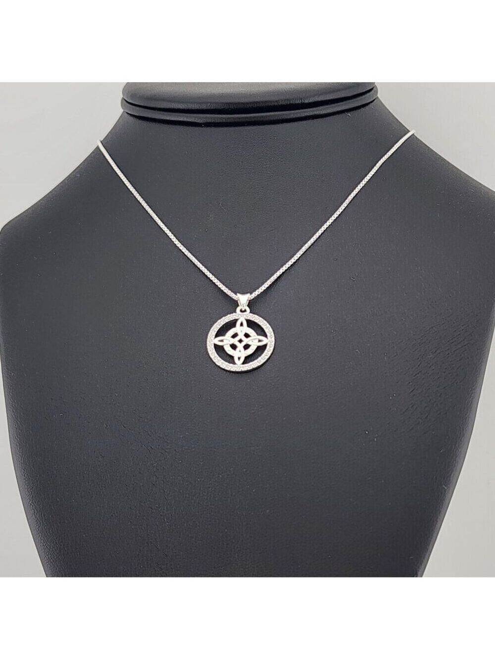 New Sterling Silver 925 Witch’s Knot Necklace – Wiccan Pagan Protection Amulet - Picture 4 of 8